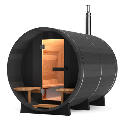 Black Cedar Barrel Sauna