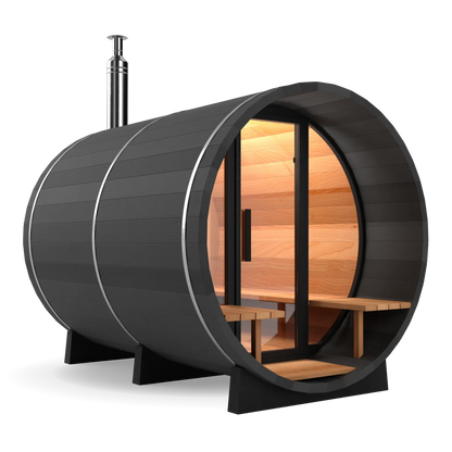Black Cedar Barrel Sauna