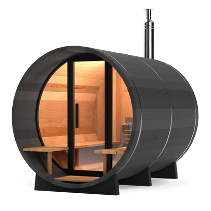Black Cedar Barrel Sauna