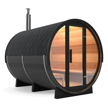 Black Cedar Barrel Sauna