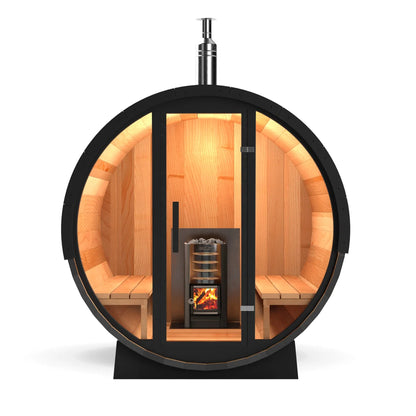 Black Cedar Barrel Sauna